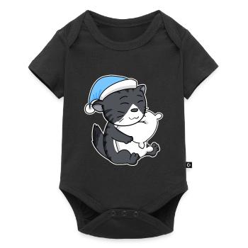 Forest Cat Cat Cat Breed Norwegian Forest Cat - Baby Premium short-sleeve bodysuit - black - Front