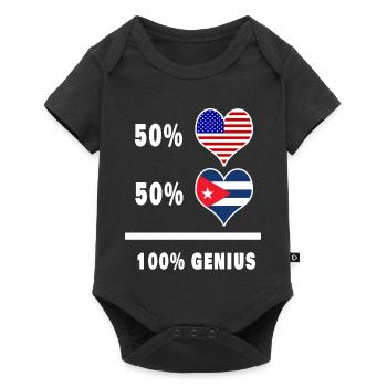 Design de drapeau impressionnant des États-Unis et - Body à manches courtes Premium Bébé - noir - Devant