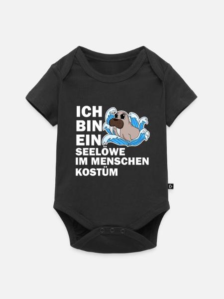 Walross - Baby Premium Kurzarmbody - Schwarz