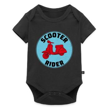 Scooter Rider Scootering Motorbike Moped Bike - Baby Premium short-sleeve bodysuit - black - Front