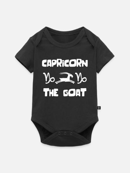 Tierkreiszeichen Statement Steinbock Horoskop - Baby Premium Kurzarmbody - Schwarz