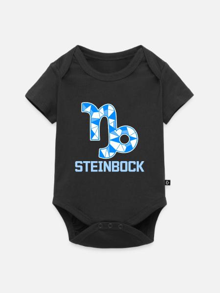 Tierkreiszeichen Spruch Steinbock Astronomie - Baby Premium Kurzarmbody - Schwarz