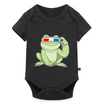 Lunettes Grenouille - Body à manches courtes Premium Bébé - noir - Devant