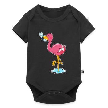 Flamingo Fish - Baby Premium short-sleeve bodysuit - black - Front
