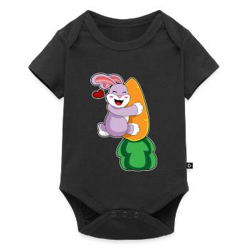 Bunny Carrot - Baby Premium short-sleeve bodysuit - black - Front
