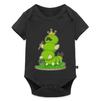Caterpillar Crown - Baby Premium short-sleeve bodysuit - black - Front