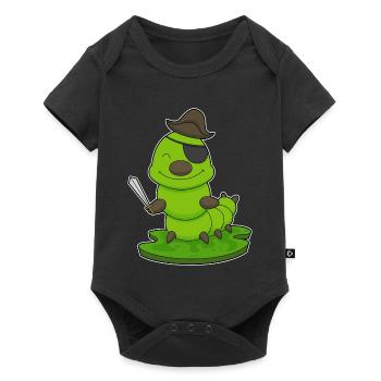 Caterpillar Pirate Sword - Baby Premium short-sleeve bodysuit - black - Front