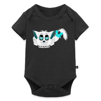 Geister-katze, Halloween Outfit, Mädchen - Baby Premium Kurzarmbody - Schwarz - Vorne