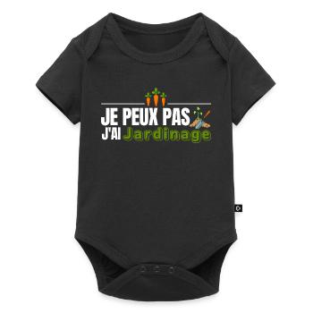 Je peux pas j ai jardinage - Body à manches courtes Premium Bébé - noir - Devant