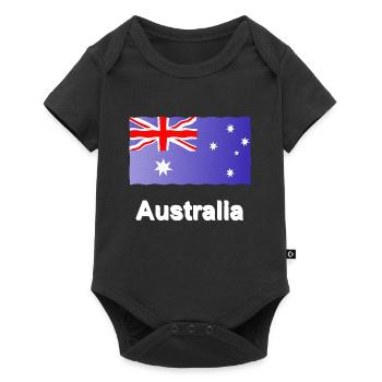 geschenke Australier, Flagge Australien, Australi - Baby Premium Kurzarmbody - Schwarz - Vorne
