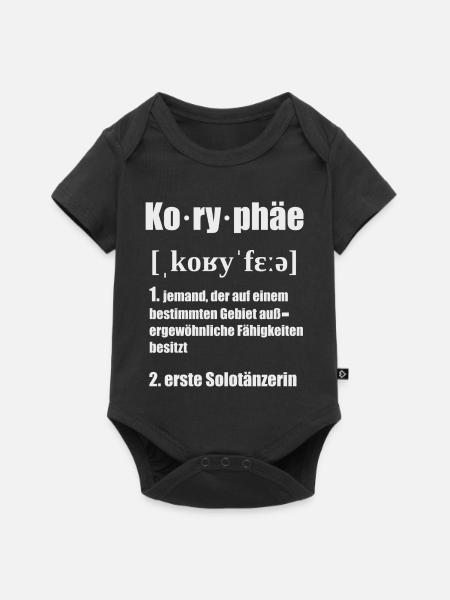 Koryphäe - Baby Premium Kurzarmbody - Schwarz