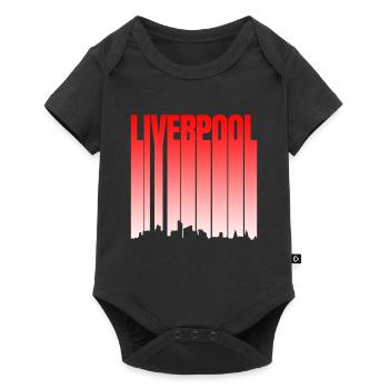 Pente de la ligne d’horizon de Liverpool - Body à manches courtes Premium Bébé - noir - Devant
