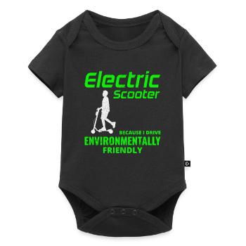 Electric Scooter Driver Motorized E-Scooter - Baby Premium short-sleeve bodysuit - black - Front
