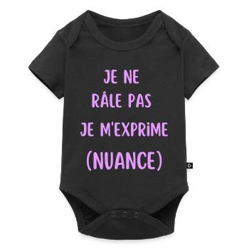 Je ne râle pas je m'exprime - Body à manches courtes Premium Bébé - noir - Devant