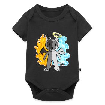 Cat Cat Breed Burma - Angel and Devil - Baby Premium short-sleeve bodysuit - black - Front