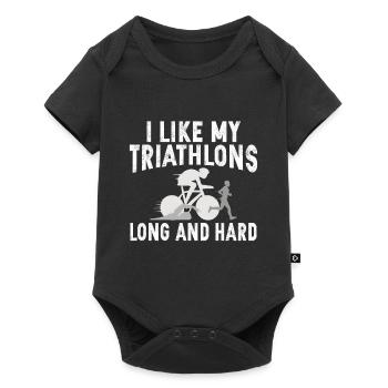 J’aime My Triathlons Long Triathlete - Body à manches courtes Premium Bébé - noir - Devant