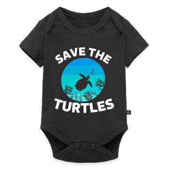Animal Lovers Sea Animal Gift Turtle - Baby Premium short-sleeve bodysuit - black - Front
