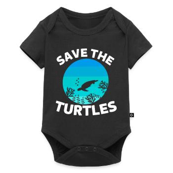 Ocean Animal Lovers Cadeau Tortue Rétro - Body à manches courtes Premium Bébé - noir - Devant