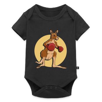 Kangaroo boxer - Baby Premium short-sleeve bodysuit - black - Front