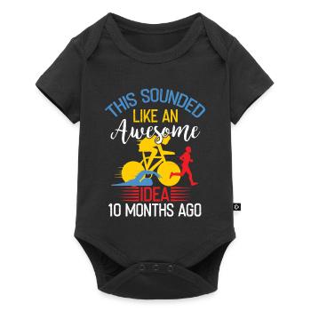 Idée géniale il y a 10 mois Triathlon - Body à manches courtes Premium Bébé - noir - Devant