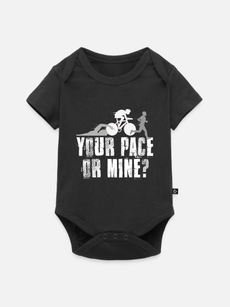 Dein Tempo Oder Meins Triathlon - Baby Premium Kurzarmbody - Schwarz