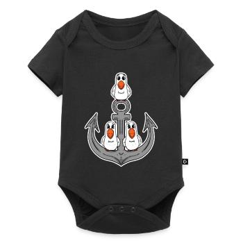 Seagulls Seagull Anchor - Baby Premium short-sleeve bodysuit - black - Front