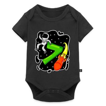Garçon de 7 ans - cadeau de 7ème anniversaire - Body à manches courtes Premium Bébé - noir - Devant