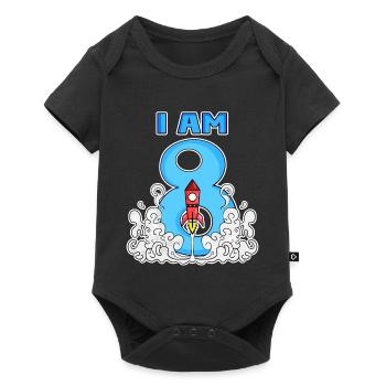 Garçon de 8 ans - cadeau de 8ème anniversaire - Body à manches courtes Premium Bébé - noir - Devant