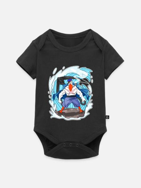 Möwe - Baby Premium Kurzarmbody - Schwarz