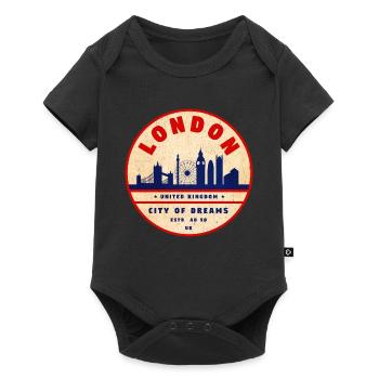 Skyline de Londres, ville de rêves - Body à manches courtes Premium Bébé - noir - Devant