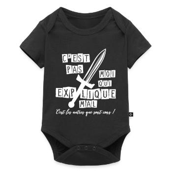C'est pas moi... c'est les autres qui sont cons ! - Body à manches courtes Premium Bébé - noir - Devant