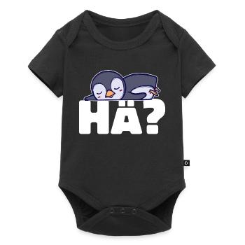 Pinguin Kälte Seevogel Spruch Tier Vogel Arktis - Baby Premium Kurzarmbody - Schwarz - Vorne