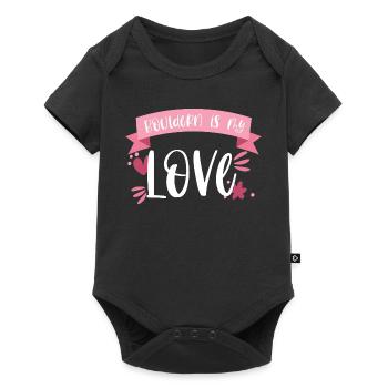 Bouldern Berge Klettern Boulderin Geschenk - Baby Premium Kurzarmbody - Schwarz - Vorne