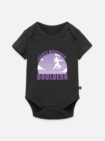 Bouldern Mädchen Hobby Boulderin Berge Geschenk - Baby Premium Kurzarmbody - Schwarz