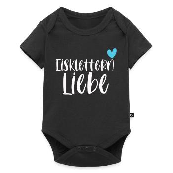 Klettern Eisklettern Liebe Eispickel Geschenk - Baby Premium Kurzarmbody - Schwarz - Vorne