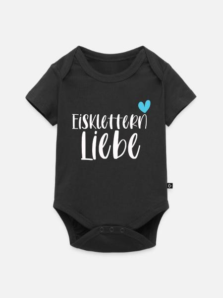 Klettern Eisklettern Liebe Eispickel Geschenk - Baby Premium Kurzarmbody - Schwarz
