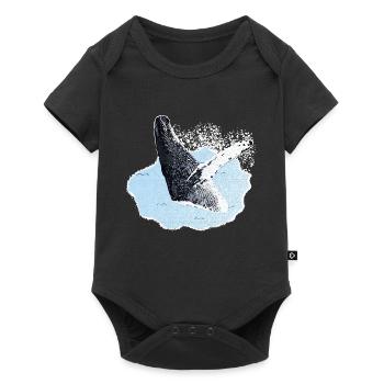 meerestiere, Buckelwal, walliebhaber - Baby Premium Kurzarmbody - Schwarz - Vorne