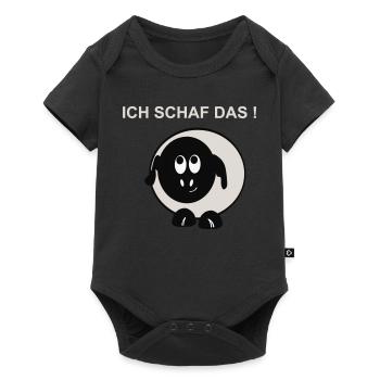 Ich schaff das Schaf Motiv - Baby Premium Kurzarmbody - Schwarz - Vorne