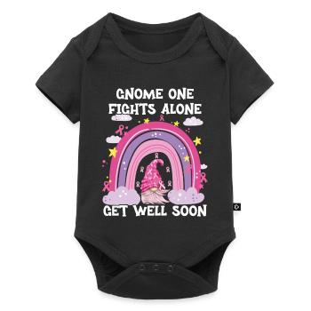 Gnome One Fights Alone Breast Cancer - Baby Premium short-sleeve bodysuit - black - Front