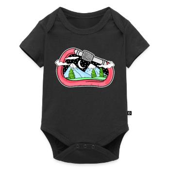 Mountain Mountains Mountain Peaks - Baby Premium short-sleeve bodysuit - black - Front
