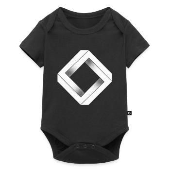 White impossible diamond - Baby Premium short-sleeve bodysuit - black - Front