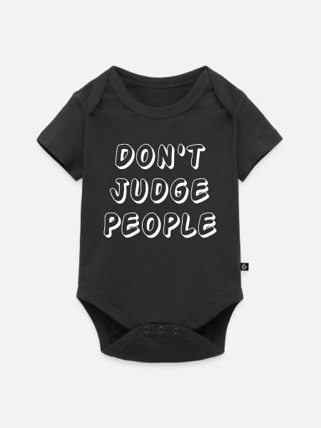 Don't Judge People - Baby Premium Kurzarmbody - Schwarz