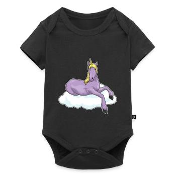 Unicorn Cloud - Baby Premium short-sleeve bodysuit - black - Front