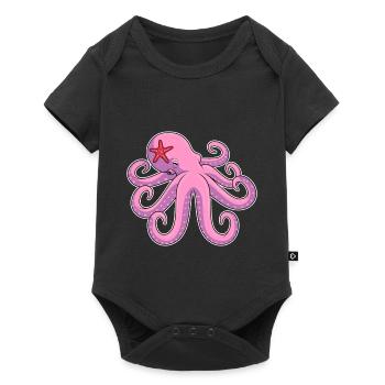 Octopus starfish - Baby Premium short-sleeve bodysuit - black - Front