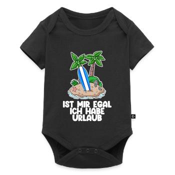 Urlaub - Baby Premium Kurzarmbody - Schwarz - Vorne