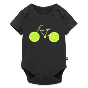 Bicycle green Cyclist Bicycle riding green - Baby Premium short-sleeve bodysuit - black - Front