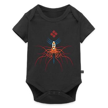 Masque afrofuturiste aux Racines Cosmiques - Body à manches courtes Premium Bébé - noir - Devant