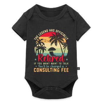 La légende est officiellement retirée - Body à manches courtes Premium Bébé - noir - Devant