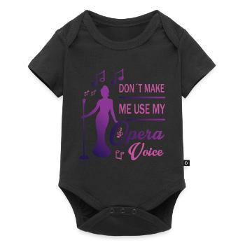 Voix forte - Body à manches courtes Premium Bébé - noir - Devant