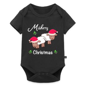 Merry Christmas, MÄHrry Christmas - Baby Premium short-sleeve bodysuit - black - Front